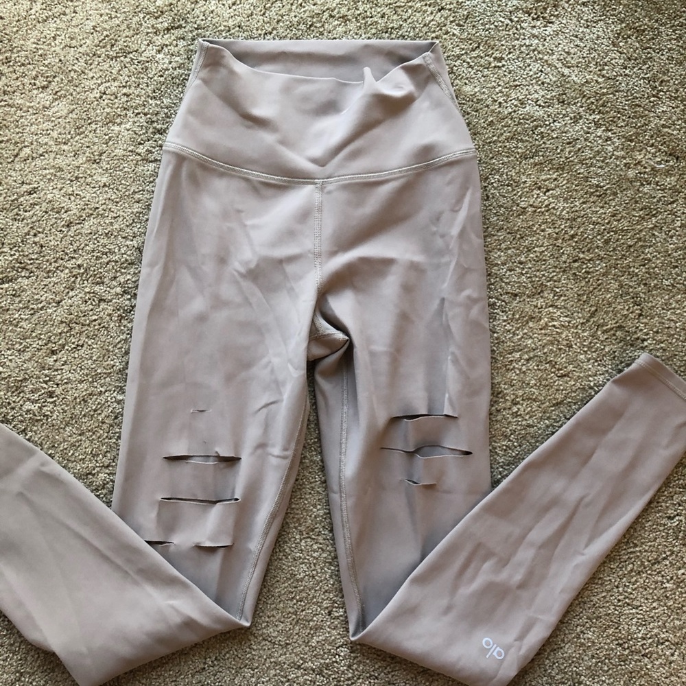 Alo Yoga High Waisted Ripped Warrior Leggings